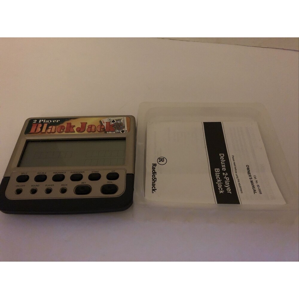 RADIO SHACK Deluxe 2 Player BLACKJACK 21 Lighted Display HANDHELD GAME 60-2688